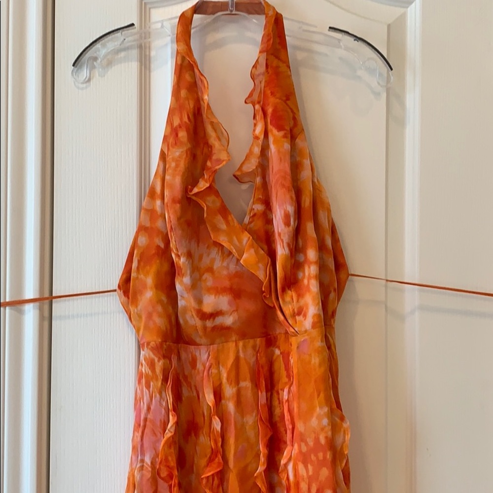 Orange Carmen Marc Volvo maxi dress